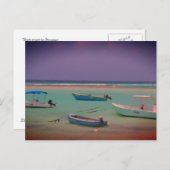 Saap Boat in rust Oistins Beach Barbados Briefkaart (Voorkant / Achterkant)