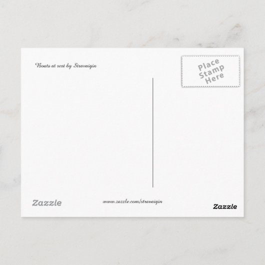 Saap Boat in rust Oistins Beach Barbados Briefkaart (Achterkant)