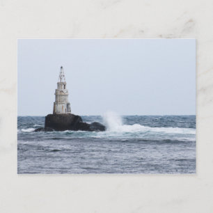 Saap met vuurtoren briefkaart