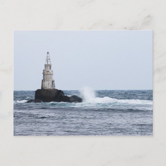 Saap met vuurtoren briefkaart (Voorkant)
