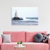 Saap met vuurtoren canvas afdruk (Insitu (Woonkamer))