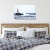 Saap met vuurtoren canvas afdruk (Insitu (Slaapkamer))