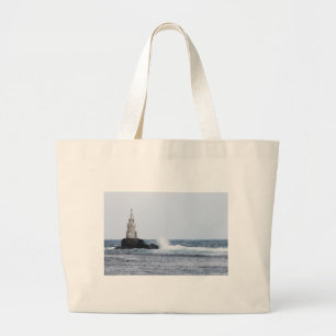 Saap met vuurtoren grote tote bag