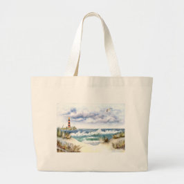 * Saap met vuurtoren * Grote Tote Bag