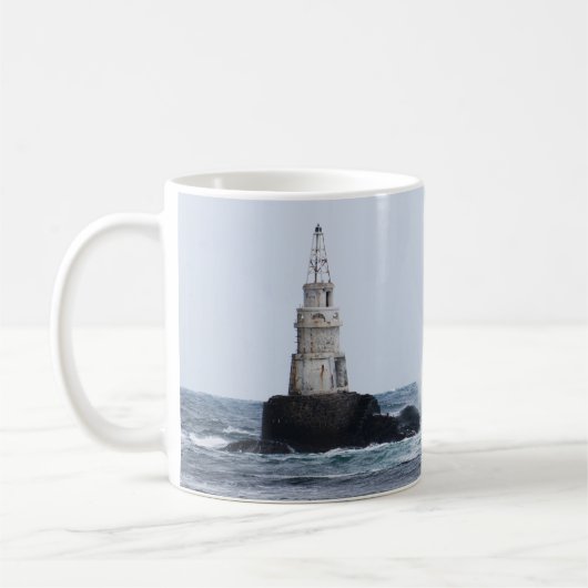 Saap met vuurtoren koffiemok (Links)