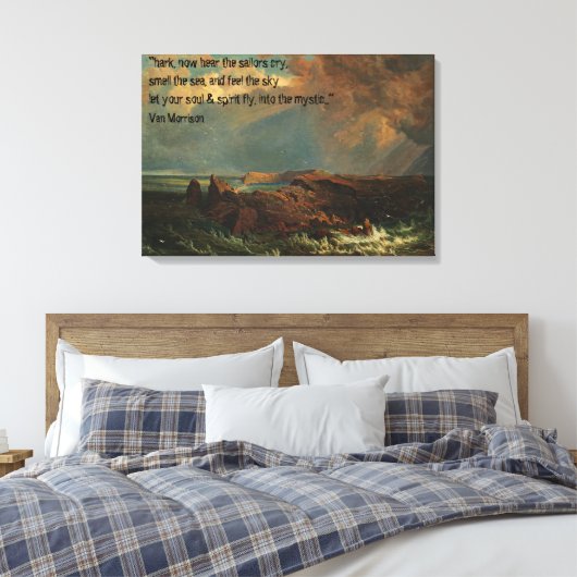 Saap van de kustlijn van de Indische Oceaan Canvas Afdruk (Insitu (Slaapkamer))