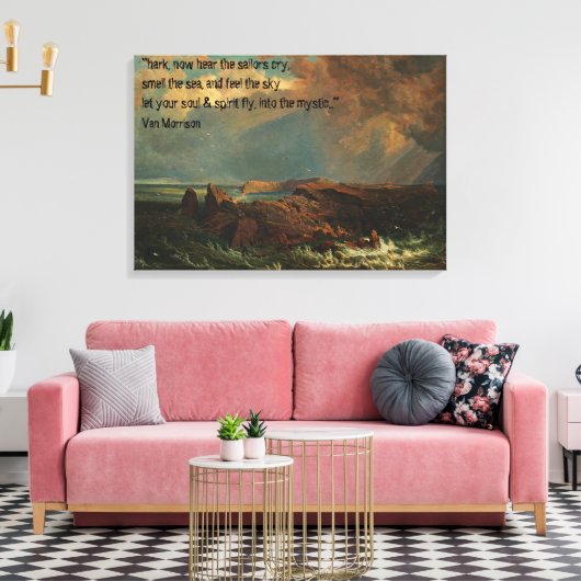 Saap van de kustlijn van de Indische Oceaan Canvas Afdruk (Insitu (Woonkamer))