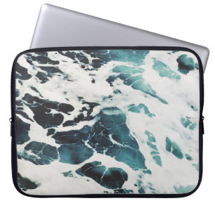 Saap van het oceaanschuim laptop sleeve