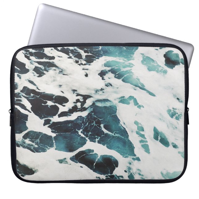 Saap van het oceaanschuim laptop sleeve (Voorkant)