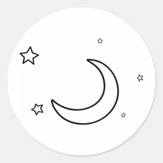 Saar en Sickle Moon Ronde Sticker (Voorkant)