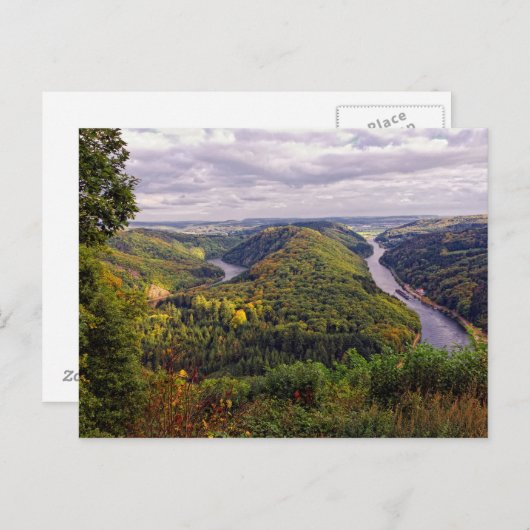 saar river bending briefkaart (Voorkant / Achterkant)