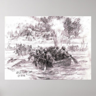 Saar River onder vuur Poster