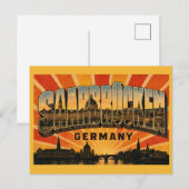 Saarbrücken Duitsland Kasteel Briefkaart (Voorkant / Achterkant)
