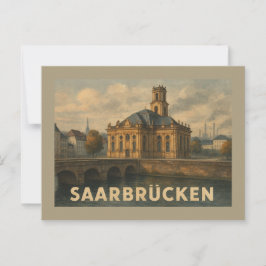 Saarbrücken Duitsland Stad Kunst Briefkaart