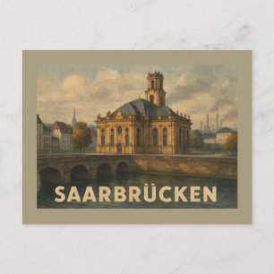Saarbrücken Duitsland Stad Kunst Briefkaart