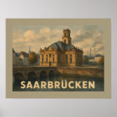 Saarbrücken Duitsland Stad Kunst Poster (Voorkant)