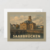 Saarbrücken Germany City Art Briefkaart (Voorkant / Achterkant)