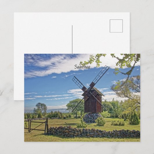 Saaremaa, eiland van Estland, Briefkaart (Voorkant / Achterkant)