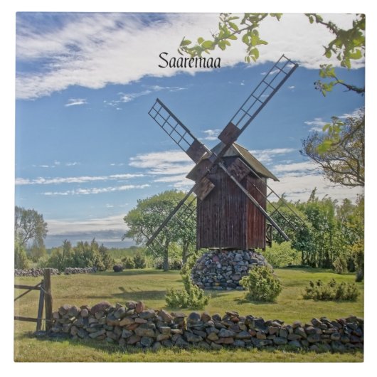 Saaremaa, eiland van Estland, Tegeltje (Voorkant)