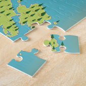 Saaremaa Estland kaart Legpuzzel (Zijkant)