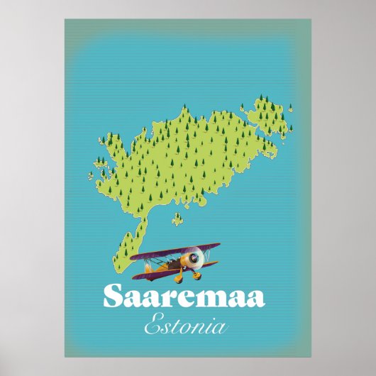 Saaremaa Estland kaart Poster (Voorkant)