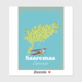 Saaremaa Estland kaart Sticker (Vel)
