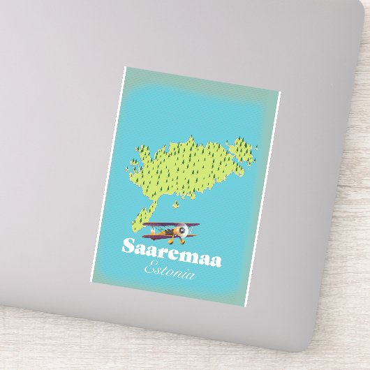Saaremaa Estland kaart Sticker (Detail)