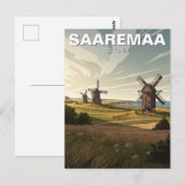 Saaremaa Estland Reis Briefkaart (Voorkant / Achterkant)
