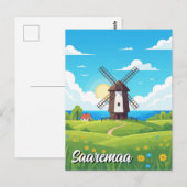 Saaremaa Estland Reis Briefkaart (Voorkant / Achterkant)