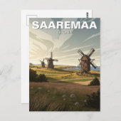 Saaremaa Estonia Travel Briefkaart (Voorkant / Achterkant)