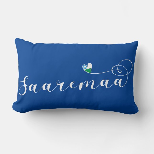 Saaremaa Flag Heart, Estland Kussen (Voorkant)