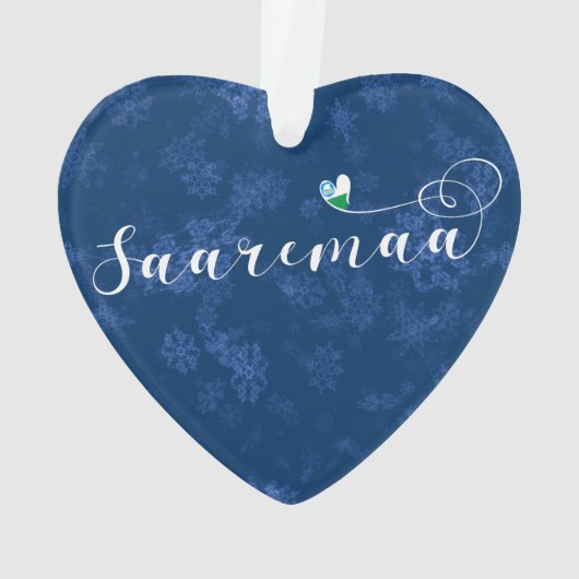 Saaremaa Flag Heart, Estland Ornament (achterkant)