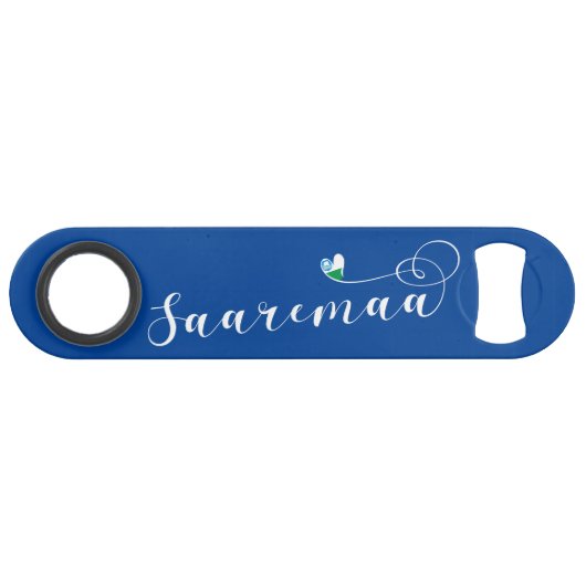 Saaremaa Flag Heart, Estland Speed Flessenopener (Voorkant (Horizontaal))