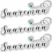 Saaremaa Flag Heart, Estland Sticker (Voorkant)