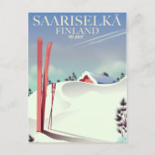 Saariselkä Finland ski-poster Briefkaart (Voorkant)