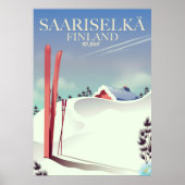 Saariselkä Finland ski-poster Poster (Voorkant)