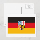 Saarland Flag Briefkaart (Voorkant / Achterkant)