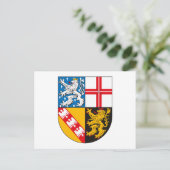 Saarland Wapenmunt Briefkaart (Staand voorkant)