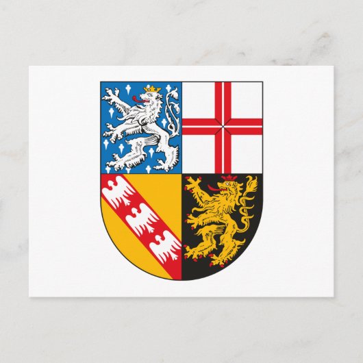 Saarland Wapenmunt Briefkaart (Voorkant)