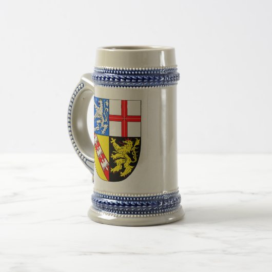 Saarland Wappen Bierpul (Voorkant links)