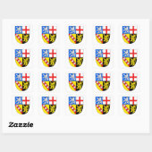 Saarland Wappen Vierkante Sticker (Vel)