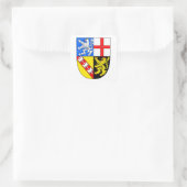Saarland Wappen Vierkante Sticker (Tas)