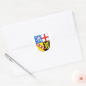 Saarland Wappen Vierkante Sticker (Envelop)