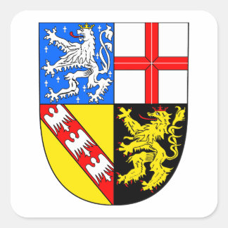Saarland Wappen Vierkante Sticker
