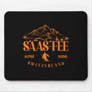Saas-fee Skigebied Zwitserse Alpen Alpines Skilope Muismat