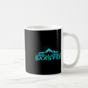 Saas-fee Skigebied Zwitserse Alpen Skisport Zwitse Koffiemok