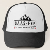 Saas-Fee Zwitserland buiten Zwitserland Trucker Pet (Voorkant)