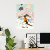 Saas Fee Zwitserland Skigebied Reisposter Poster (Thuiskantoor)