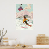 Saas Fee Zwitserland Skigebied Reisposter Poster (Keuken)