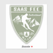 Saas Fee Zwitserland Sticker (Vel)